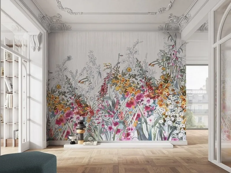 Çiçek Desenli Duvar Kağıdı-ckd-267