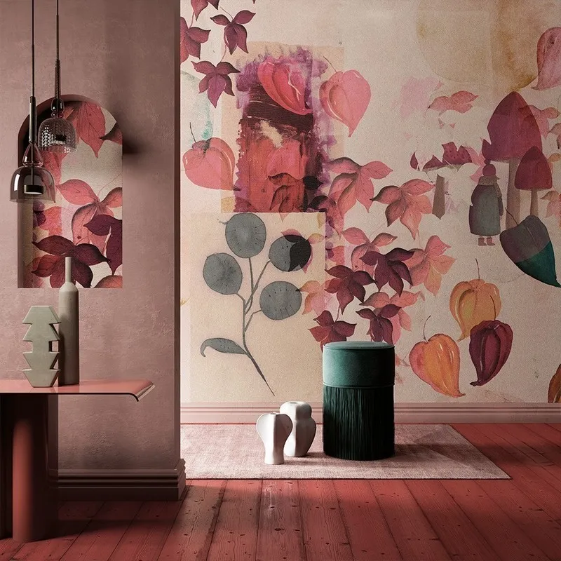 Çiçek Desenli Duvar Kağıdı-ckd-273