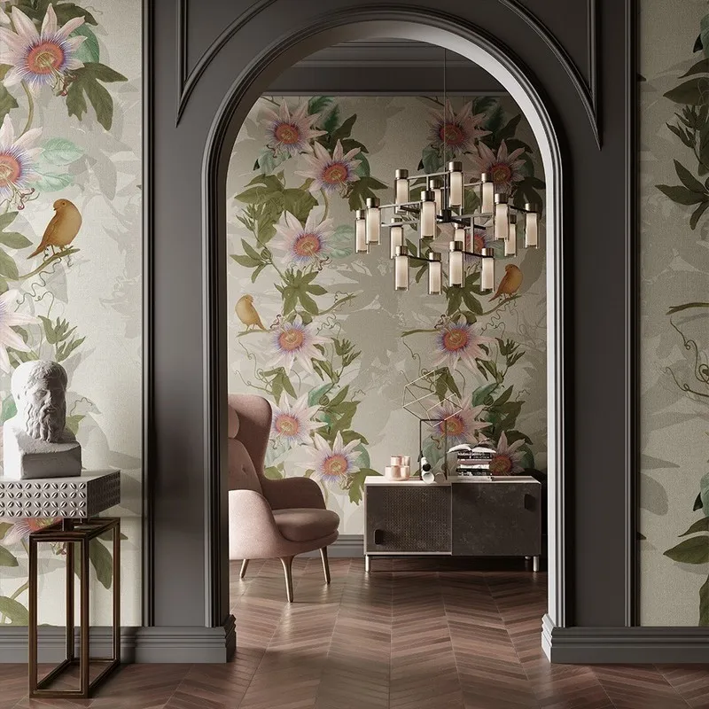 Çiçek Desenli Duvar Kağıdı-ckd-314