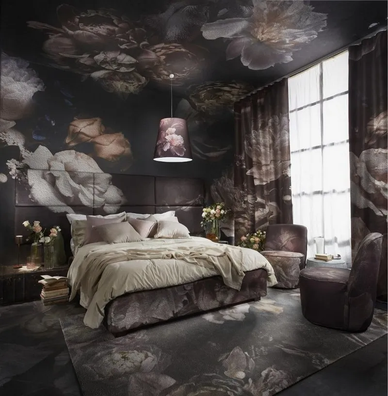 Çiçek Desenli Duvar Kağıdı-ckd-345