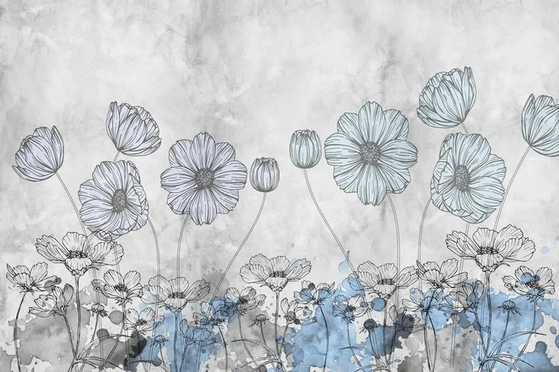 Çiçek Desenli Duvar Kağıdı-ckd-346 - Görsel 2