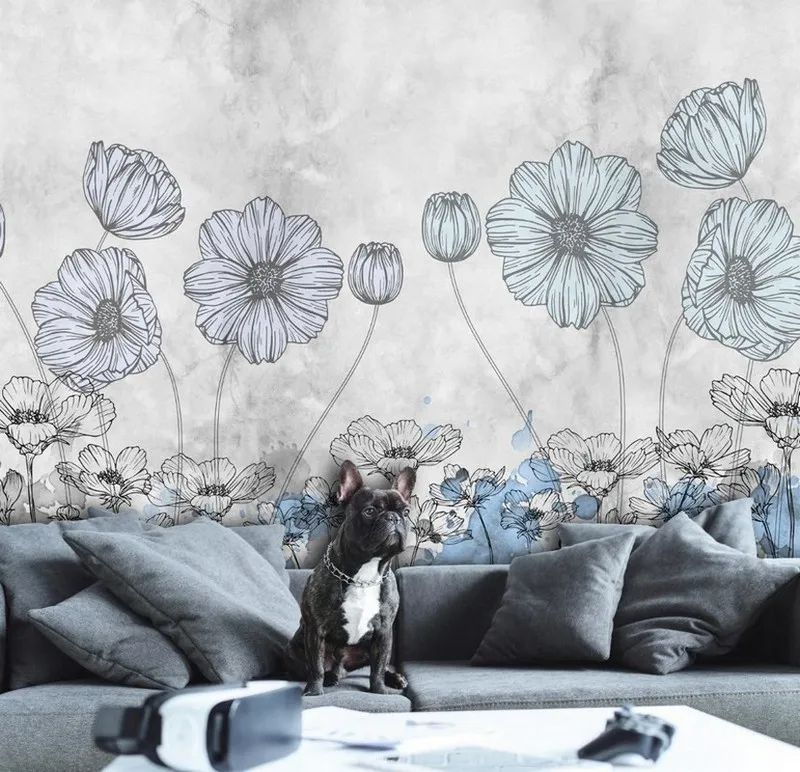 Çiçek Desenli Duvar Kağıdı-ckd-346