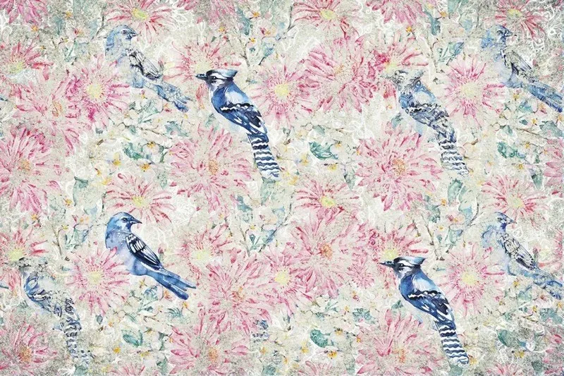 Çiçek Desenli Duvar Kağıdı-ckd-359 - Görsel 2