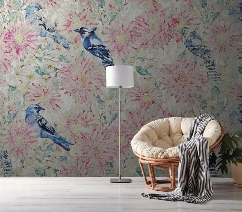 Çiçek Desenli Duvar Kağıdı-ckd-359