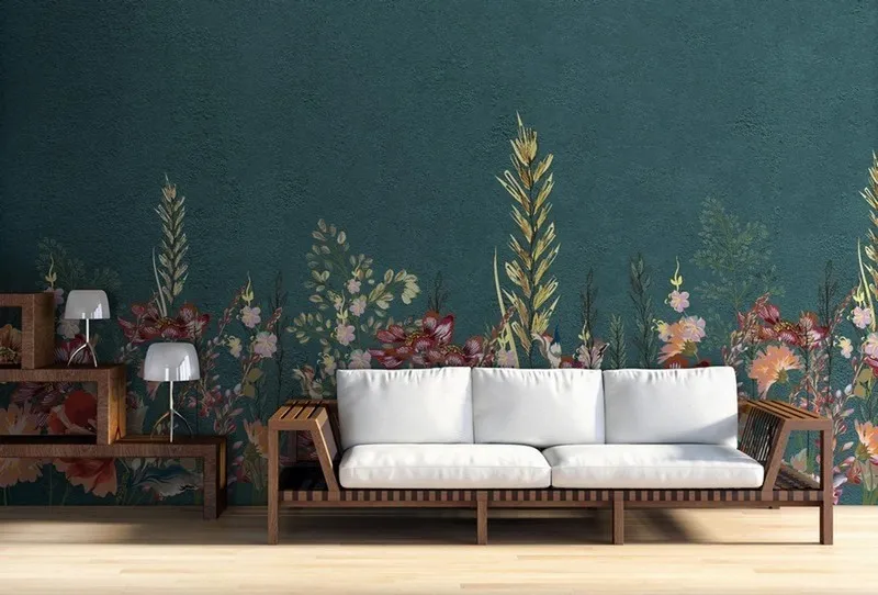 Çiçek Desenli Duvar Kağıdı-ckd-360