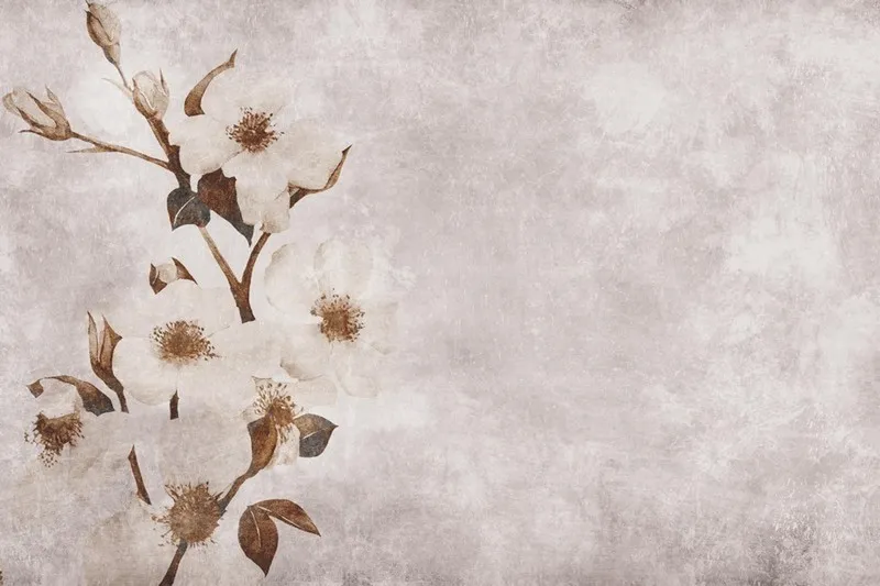 Çiçek Desenli Duvar Kağıdı-ckd-366 - Görsel 2