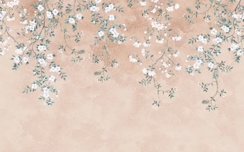 Çiçek Desenli Duvar Kağıdı-ckd-478 - Görsel 2