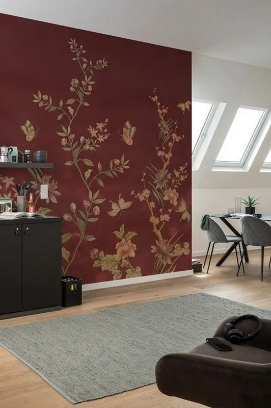 Çiçek Desenli Duvar Kağıdı-ckd-239