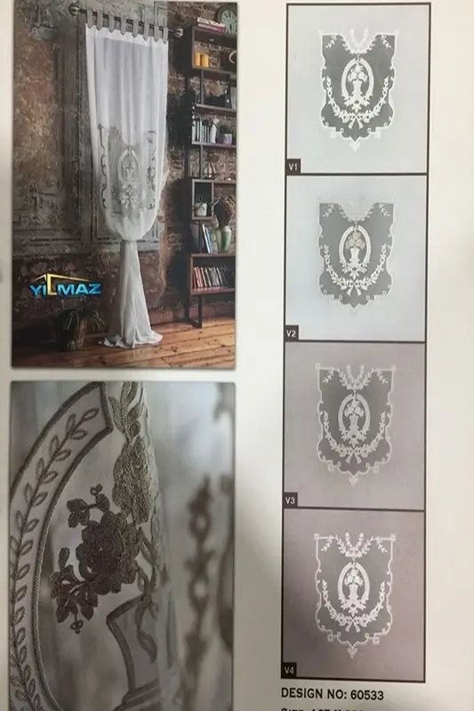 Keten Pano Tül Perde Modelleri - Ütü İstemeyen Doğal Keten Dokulu (KTP-60533)