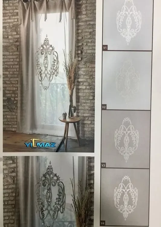 Keten Pano Tül Perde Modelleri - Ütü İstemeyen Doğal Keten Dokulu (KTP-60535)
