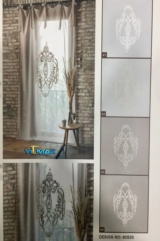Keten Pano Tül Perde Modelleri - Ütü İstemeyen Doğal Keten Dokulu (KTP-60535)